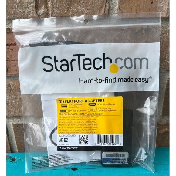 New StarTech.com 3-in-1 Mini Display Port Adapter mDP to VGA, DVI-D or HDMI - Picture 1 of 11